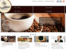 Tablet Screenshot of cadillaccoffee.com